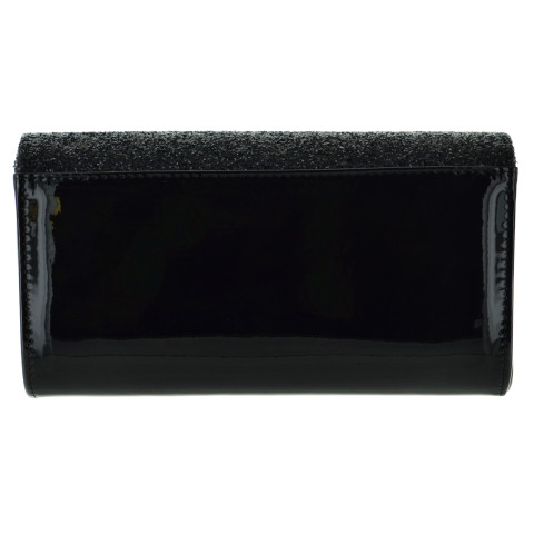 Glitter & Buckle Faux Patent Leather Clutch Glitter & Buckle Faux Patent Leather Clutch