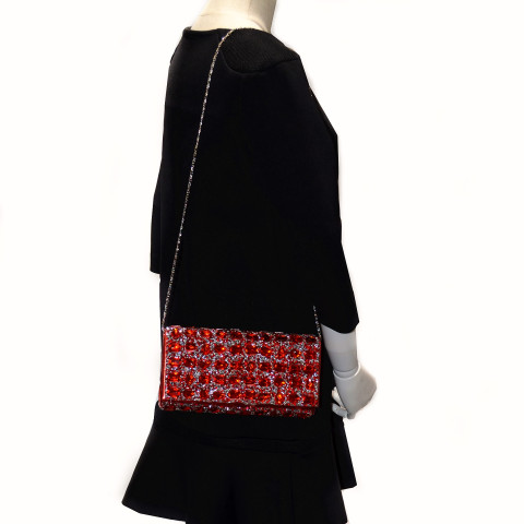 Jewelry Tone Crystal Clutch