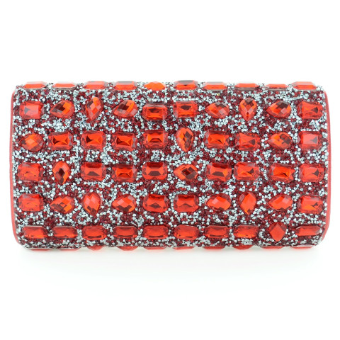 Jewelry Tone Crystal Clutch