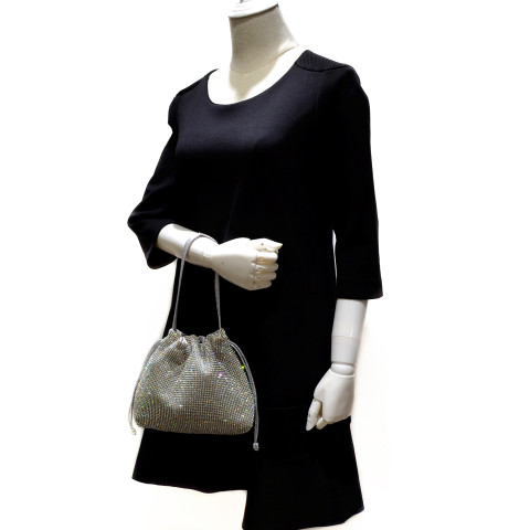 Crystal Drawstring Wristlet Pouch Crystal Drawstring Wristlet Pouch