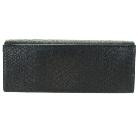 Croc Embossed Faux Leather Clutch Croc Embossed Faux Leather Clutch