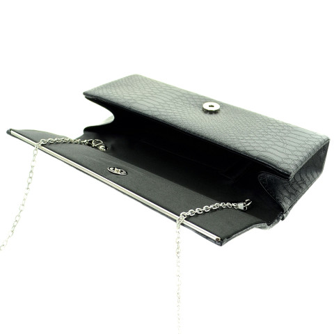 Croc Embossed Faux Leather Clutch Croc Embossed Faux Leather Clutch