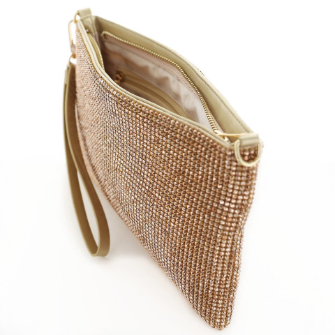 Rhinestone Crystal Allover Wristlet Clutch Bag Rhinestone Crystal Allover Wristlet Clutch Bag