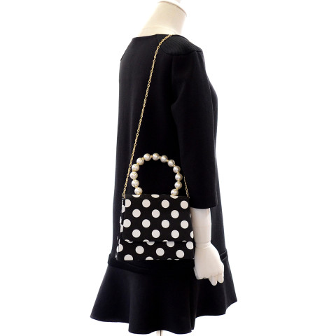 Pearl Handle Polka Dot Purse Pearl Handle Polka Dot Purse