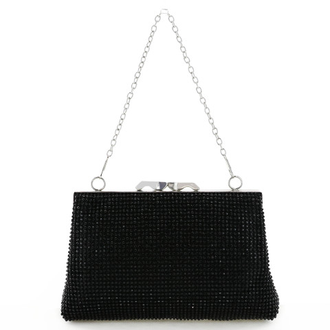 Women Rhinestone Crystal Mesh Clutch Bag Women Rhinestone Crystal Mesh Clutch Bag