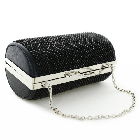 Women Rhinestone Crystal Mesh Cylinder Clutch Bag Women Rhinestone Crystal Mesh Cylinder Clutch Bag