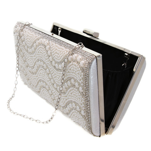 Crystal & Pearl Embellished Clutch Crystal & Pearl Embellished Clutch