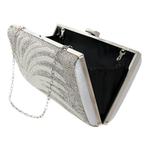Crystal & Pearl Embellished Clutch Crystal & Pearl Embellished Clutch