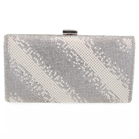 Crystal & Pearl Embellished Clutch Crystal & Pearl Embellished Clutch
