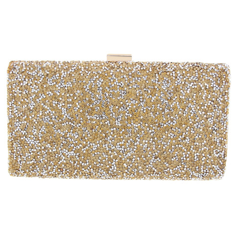 Glitter Crystal-Embellished Beaded Clutch Glitter Crystal-Embellished Beaded Clutch