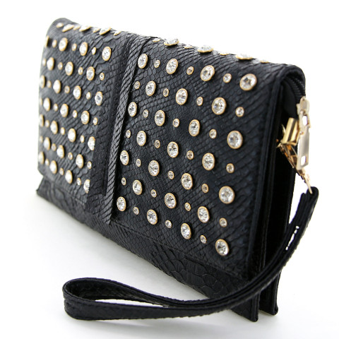 Crystal Studded Wristlet Clutch Crystal Studded Wristlet Clutch
