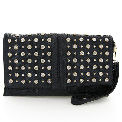 Crystal Studded Wristlet Clutch Crystal Studded Wristlet Clutch