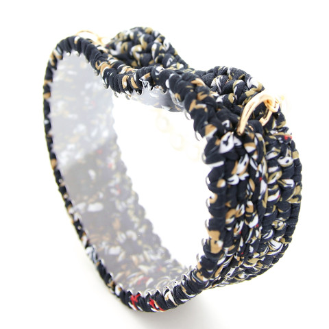 Pearl Handle Heart Clear Woven Frame Bag Pearl Handle Heart Clear Woven Frame Bag