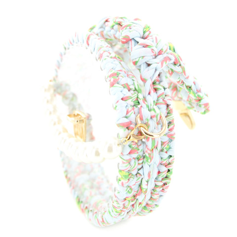 Pearl Handle Round Clear Woven Frame Bag Pearl Handle Round Clear Woven Frame Bag