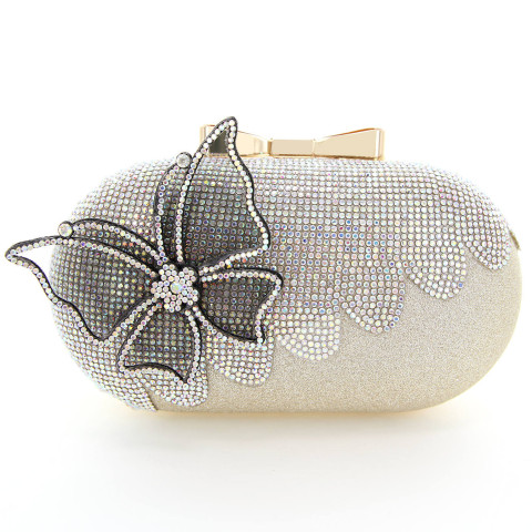 Rhinestone Embellished Butterfly Box Clutch Bag Rhinestone Embellished Butterfly Box Clutch Bag