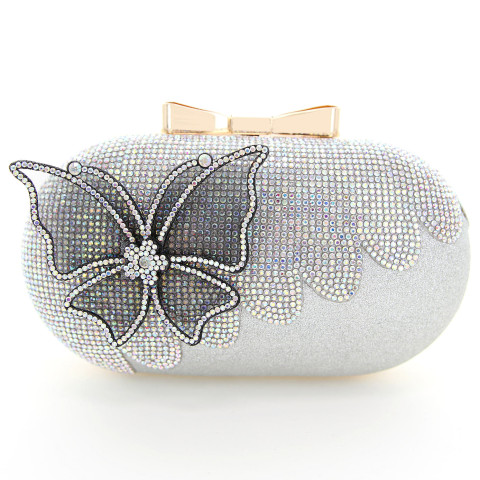 Rhinestone Embellished Butterfly Box Clutch Bag Rhinestone Embellished Butterfly Box Clutch Bag