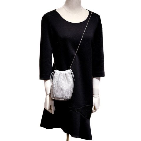 Rhinestone Drawstring Bucket Bag