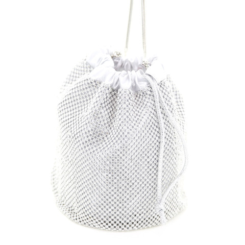 Rhinestone Drawstring Bucket Bag