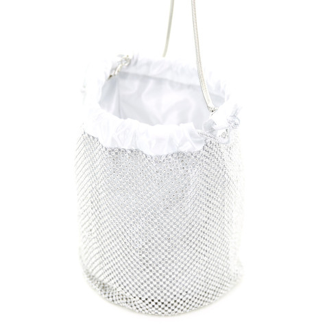 Rhinestone Drawstring Bucket Bag