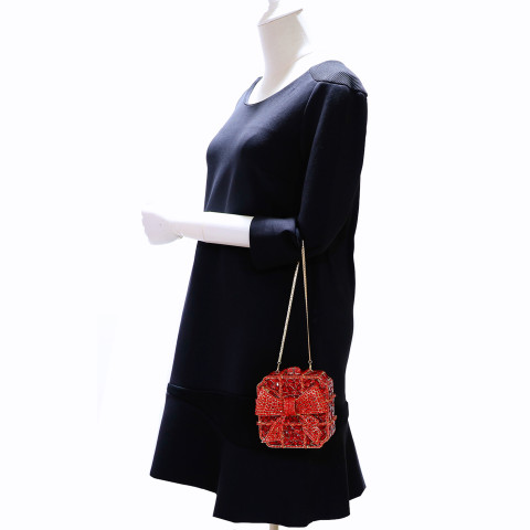 Crystal-Embellished Bow Evening Clutch Crystal-Embellished Bow Evening Clutch