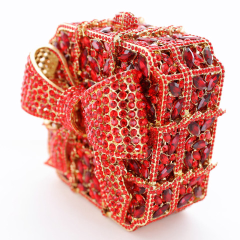 Crystal-Embellished Bow Evening Clutch Crystal-Embellished Bow Evening Clutch