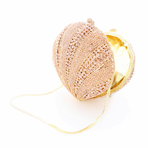 Crystal-Embellished Sea Shell Evening Clutch Crystal-Embellished Sea Shell Evening Clutch