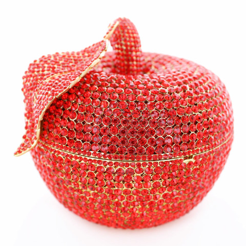 Crystal-Embellished Apple Evening Clutch Crystal-Embellished Apple Evening Clutch