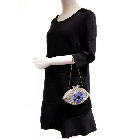 Crystal-Embellished The Eye Evening Clutch Crystal-Embellished The Eye Evening Clutch