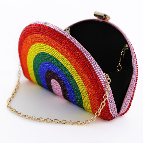 Crystal-Embellished Rainbow Evening Clutch Crystal-Embellished Rainbow Evening Clutch