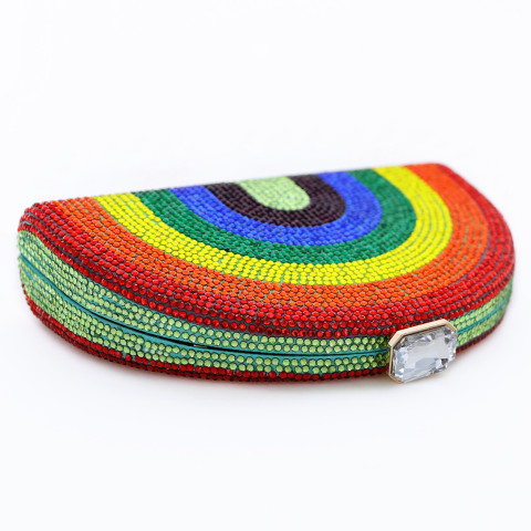 Crystal-Embellished Rainbow Evening Clutch Crystal-Embellished Rainbow Evening Clutch