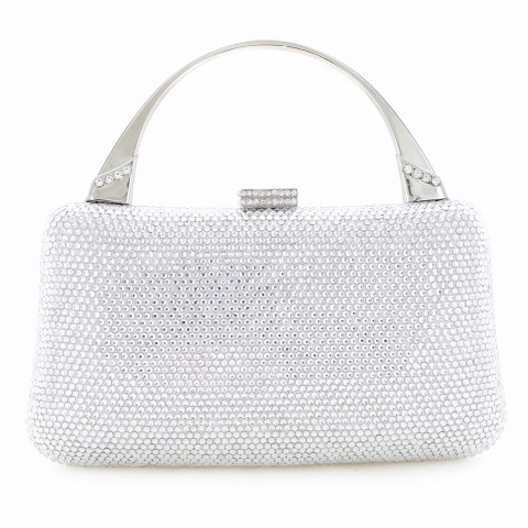 Crystal-Embellished Top Handle Evening Clutch Crystal-Embellished Top Handle Evening Clutch