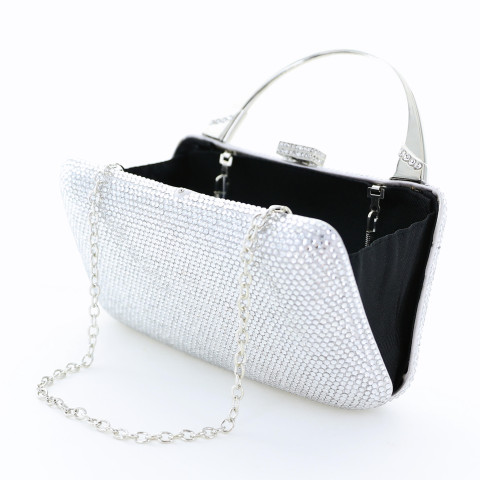 Crystal-Embellished Top Handle Evening Clutch Crystal-Embellished Top Handle Evening Clutch