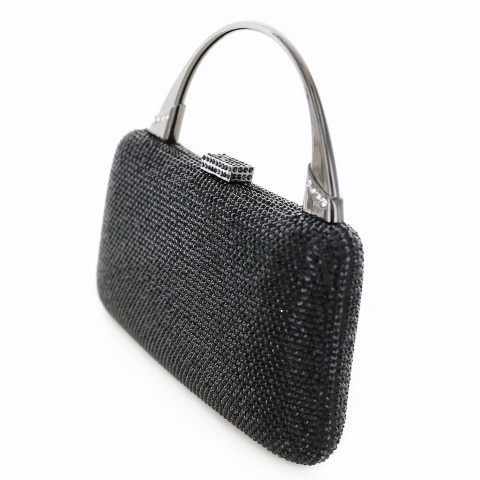 Crystal-Embellished Top Handle Evening Clutch Crystal-Embellished Top Handle Evening Clutch