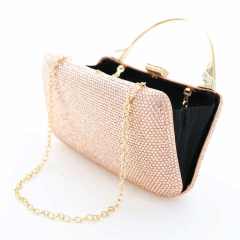 Crystal-Embellished Top Handle Evening Clutch Crystal-Embellished Top Handle Evening Clutch