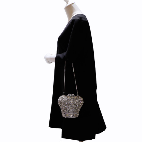 Crystal-Embellished Royal Crown Evening Clutch Crystal-Embellished Royal Crown Evening Clutch
