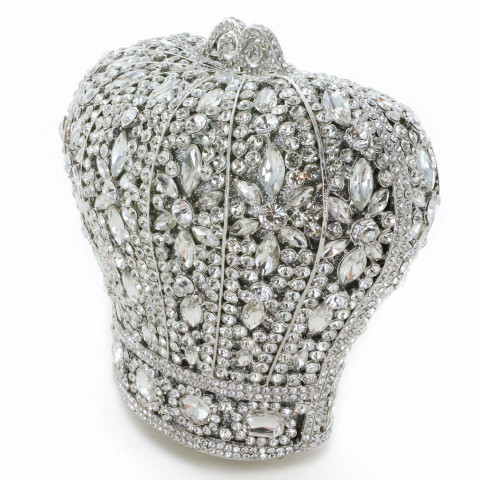 Crystal-Embellished Royal Crown Evening Clutch Crystal-Embellished Royal Crown Evening Clutch