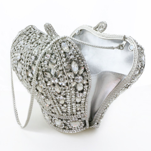 Crystal-Embellished Royal Crown Evening Clutch Crystal-Embellished Royal Crown Evening Clutch