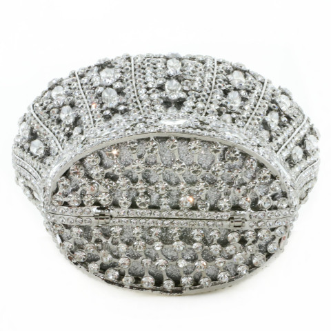 Crystal-Embellished Royal Crown Evening Clutch Crystal-Embellished Royal Crown Evening Clutch