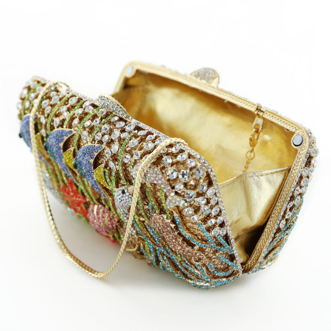 Crystal-Embellished Aquarium Evening Clutch Bag Crystal-Embellished Aquarium Evening Clutch Bag