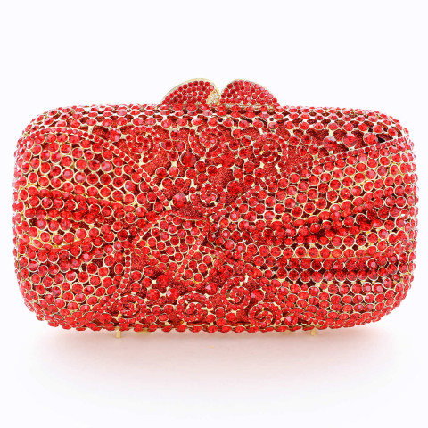 Crystal-Embellished Bow Evening Clutch Crystal-Embellished Bow Evening Clutch