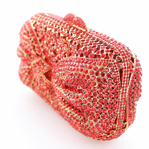 Crystal-Embellished Bow Evening Clutch Crystal-Embellished Bow Evening Clutch
