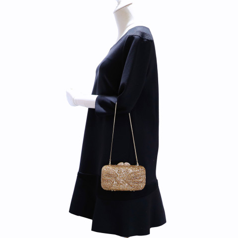 Crystal-Embellished Bow Evening Clutch Crystal-Embellished Bow Evening Clutch