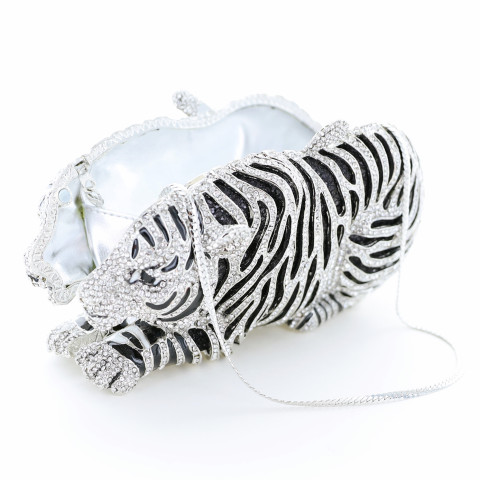 Crystal-Embellished Tiger Evening Clutch (Large) Crystal-Embellished Tiger Evening Clutch (Large)