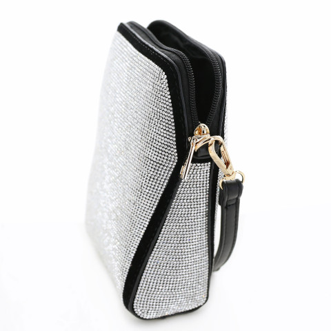 Crystal Rhinestone-Embellished Clutch Bag Crystal Rhinestone-Embellished Clutch Bag